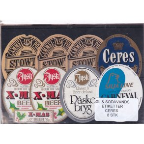 �l og Sodavands Etiketter - Ceres - �rhus - 8 Stk.