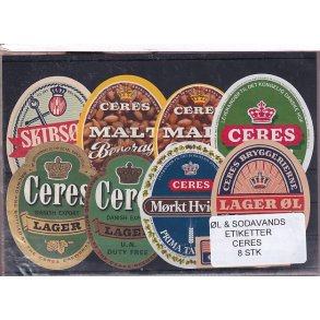 �l og Sodavands Etiketter - Ceres - �rhus - 8 Stk.