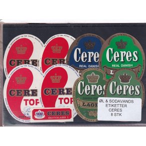 �l og Sodavands Etiketter - Ceres - �rhus - 8 Stk.