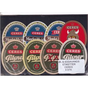 �l og Sodavands Etiketter - Ceres - �rhus - 8 Stk.