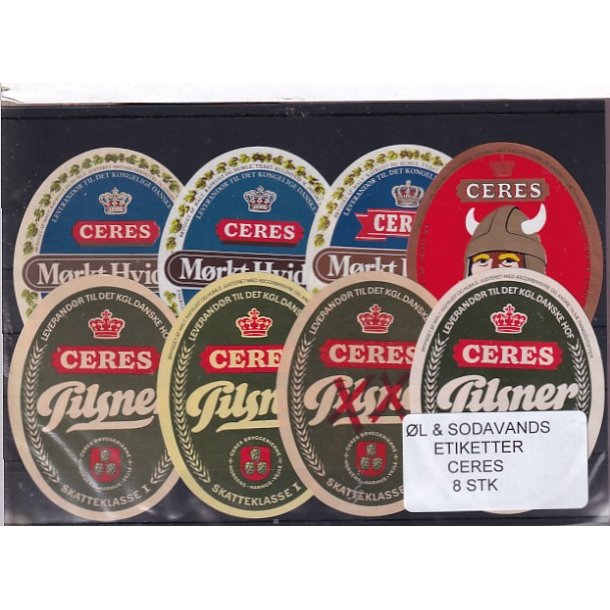 �l og Sodavands Etiketter - Ceres - �rhus - 8 Stk.