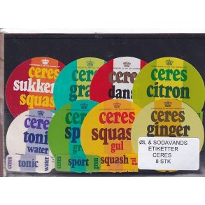 �l og Sodavands Etiketter - Ceres - �rhus - 8 Stk.