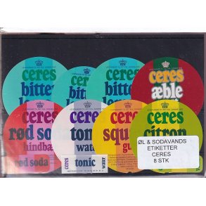 �l og Sodavands Etiketter - Ceres - �rhus - 8 Stk.