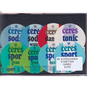 �l og Sodavands Etiketter - Ceres - �rhus - 8 Stk.