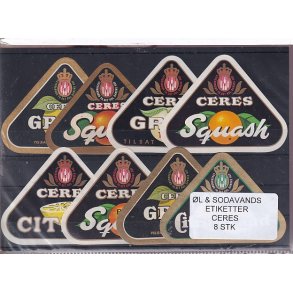 �l og Sodavands Etiketter - Ceres - �rhus - 8 Stk.