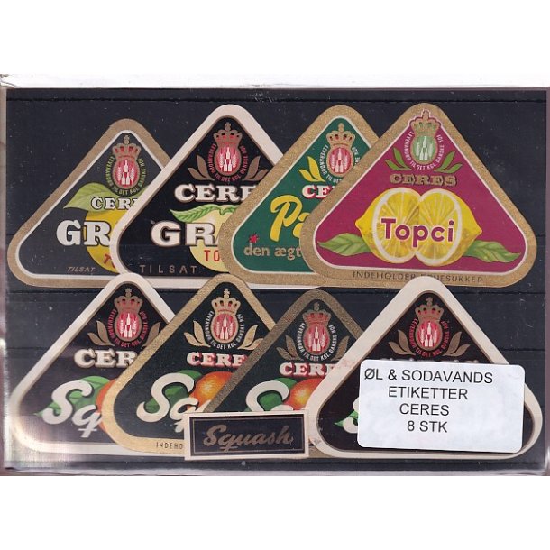 �l og Sodavands Etiketter - Ceres - �rhus - 8 Stk.