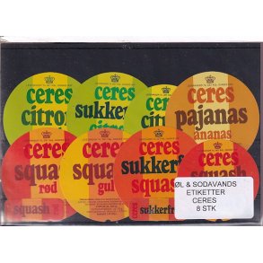 �l og Sodavands Etiketter - Ceres - �rhus - 8 Stk.