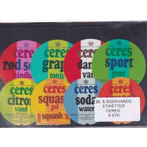 �l og Sodavands Etiketter - Ceres - �rhus - 8 Stk.