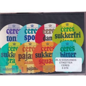 �l og Sodavands Etiketter - Ceres - �rhus - 8 Stk.