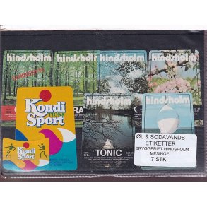 �l og Sodavands Etiketter - Hindsholm - Mesinge - 7 Stk.