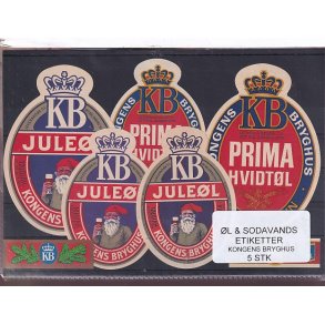 �l og Sodavandsetiketter - Kongens Bryghus -  5 Stk.