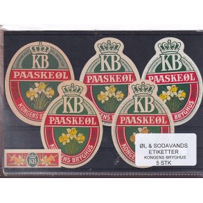 �l og Sodavandsetiketter - Kongens Bryghus -  5 Stk.