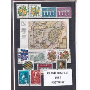 Island - 1984 . Komplet. -  Postfrisk