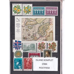 Island - 1984 . Komplet. -  Postfrisk