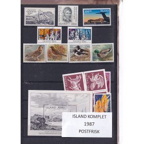 Island - 1987 . Komplet. -  Postfrisk