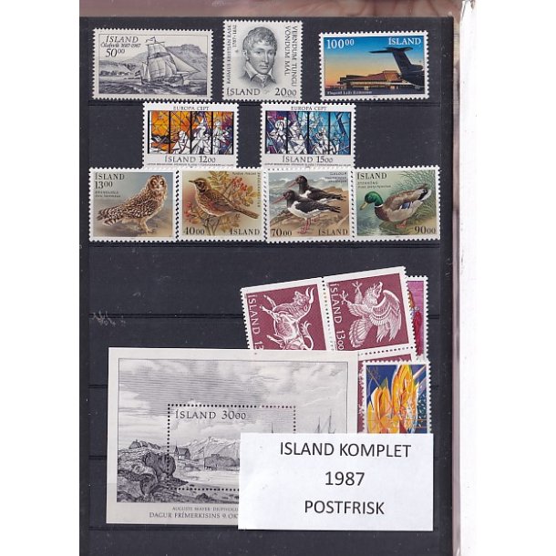 Island - 1987 . Komplet. -  Postfrisk