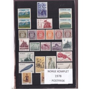 Norge - 1978 - Komplet - Postfrisk