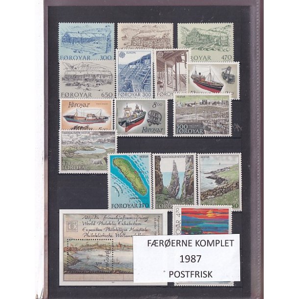 F�r�erne - 1987 Komplet - Postfrisk
