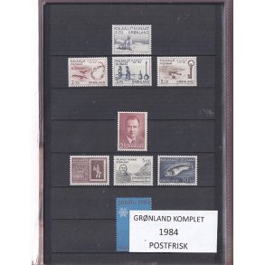 Gr�nland - 1984 -  Frim�rker Komplet - Postfrisk