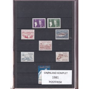 Gr�nland - 1981 -  Frim�rker Komplet - Postfrisk