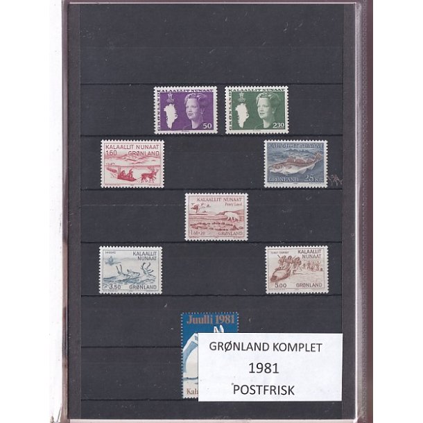 Gr�nland - 1981 -  Frim�rker Komplet - Postfrisk
