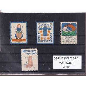 B�rnehj�lpsdag M�rkater - 4 Stk.