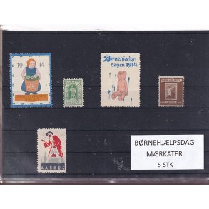 B�rnehj�lpsdag M�rkater - 5 Stk.