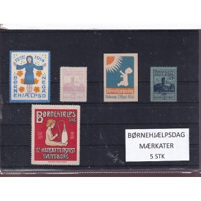 B�rnehj�lpsdag M�rkater - 5 Stk.