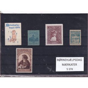 B�rnehj�lpsdag M�rkater - 5 Stk.