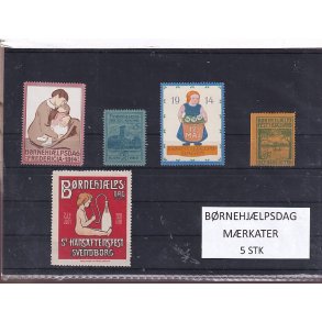 B�rnehj�lpsdag M�rkater - 5 Stk.