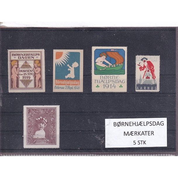 B�rnehj�lpsdag M�rkater - 5 Stk.