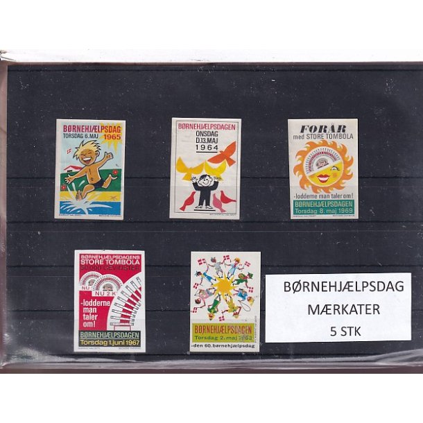 B�rnehj�lpsdag M�rkater - 5 Stk.
