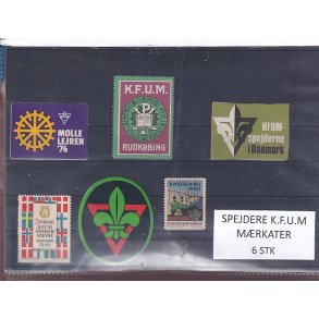 Spejdere - K.F.U.M. - M�rkater - 6 Stk.