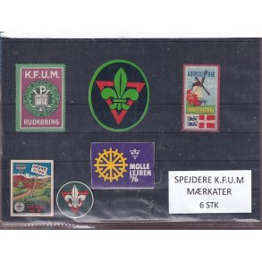Spejdere - K.F.U.M. - M�rkater - 6 Stk.