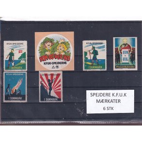 Spejdere - K.F.U.K.  - M�rkater - 6 Stk.