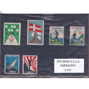 Spejdere - K.F.U.K.  - M�rkater - 6 Stk.