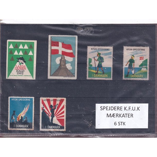 Spejdere - K.F.U.K.  - M�rkater - 6 Stk.