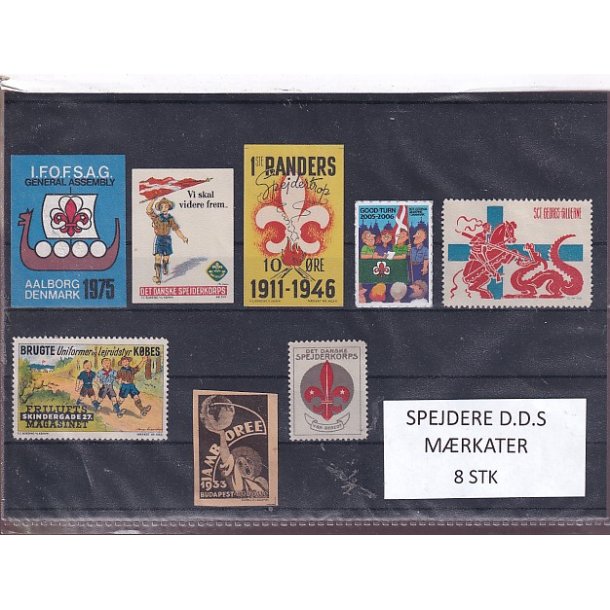 Spejdere - Det Danske Spejderkorps - M�rkater - 8 Stk.