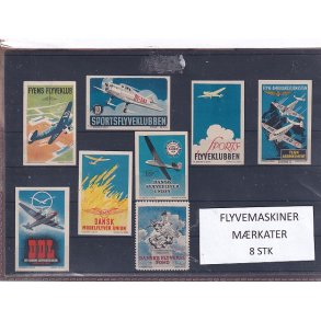 Flyvemaskiner - M�rkater - 8 Stk.