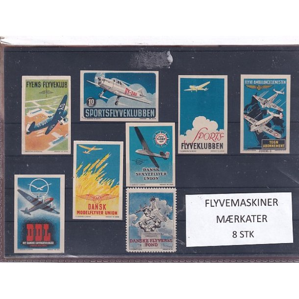Flyvemaskiner - M�rkater - 8 Stk.
