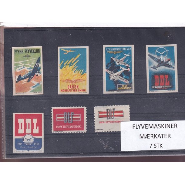 Flyvemaskiner - M�rkater - 7 Stk.
