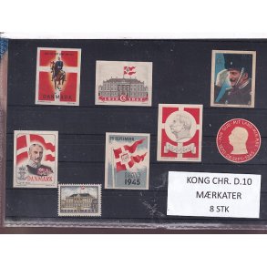 Kong Christian d. 10 - M�rkater - 8 Stk.