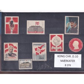 Kong Christian d. 10 - M�rkater - 8 Stk.