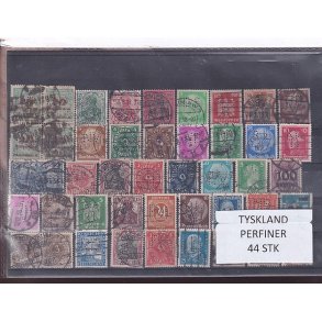 Tyskland Perfiner 44 stk. Stemplet/Ustemplet