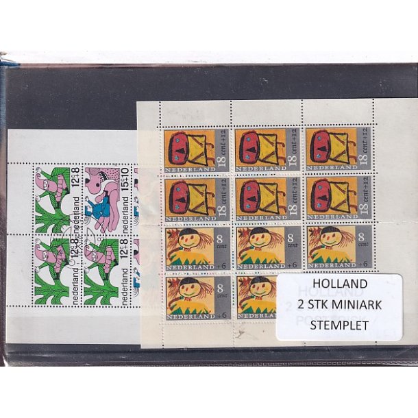 Holland - 2 Stk. Miniark - Stemplet