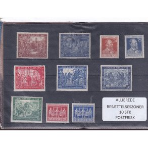 Allierede Bes�ttelseszoner - Tyskland  - 10 Stk. Postfrisk