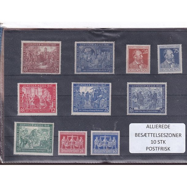 Allierede Bes�ttelseszoner - Tyskland  - 10 Stk. Postfrisk