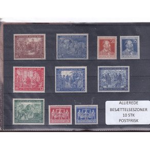 Allierede Bes�ttelseszoner - Tyskland  - 10 Stk. Postfrisk