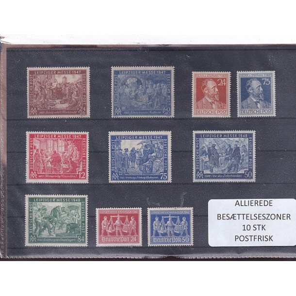 Allierede Bes�ttelseszoner - Tyskland  - 10 Stk. Postfrisk