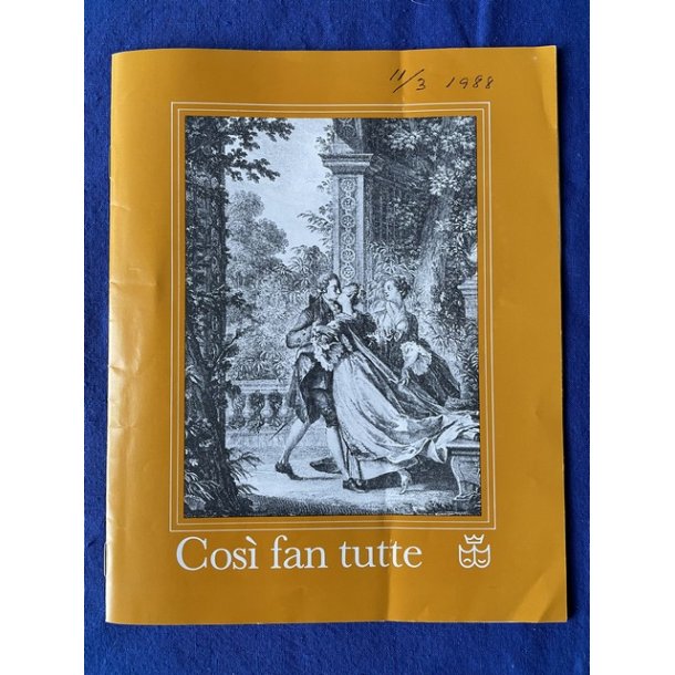Cos fan tutte - Opera 1988 - Det Kongelige Teater - Program A 5 - Pn